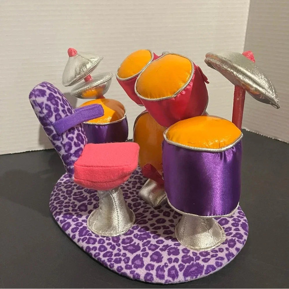 Groovy Girls by Manhattan Toy DRUM SET with Waist strap, plush 2001 - Picture 6 of 11